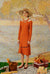 Sovano Cotton Knit Dress - Rust - Above ankle pearl button knit dress - Petite Studio NYC