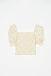 Tia Top - Daisy Print - Daisy printed cotton top - Petite Studio NYC