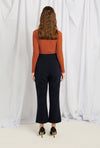 Remington Pants - Navy - High waist flare pants - Petite Studio NYC