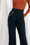 Remington Pants - Navy - High waist flare pants - Petite Studio NYC